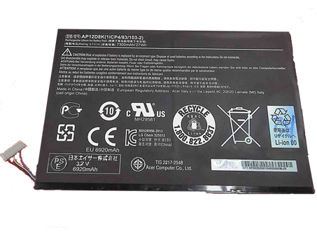 Batería para Iconia-Tab-B1-720-Tablet-Battery-(1ICP4/58/acer-AP12D8K